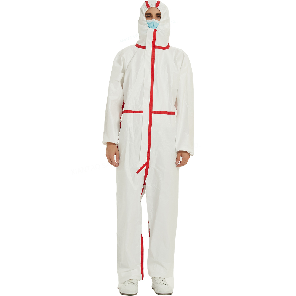  防護(hù)服 連帽不連腳 透氣膜 貼條